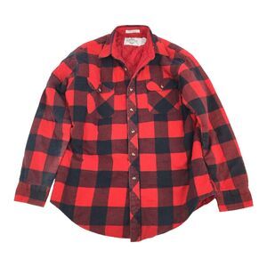 Vintage Northwest Territory Buffalo Plaid Button Front Shacket Jacket Large Red